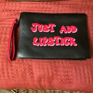 4/$20 Victoria's secret just add lipstick wristlet bag